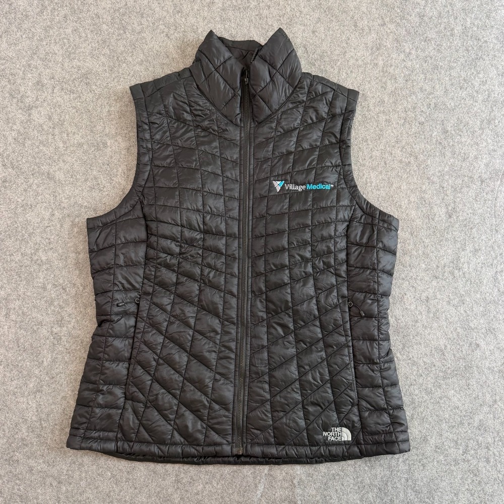 The North Face Black Thermoball Trekker Quilted Full Zip Vest Women's Size Large